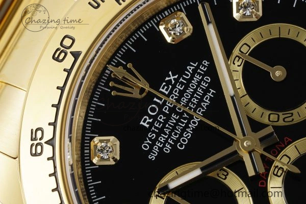 Daytona 116508 BTF 1:1 Best Edition Black Diamonds Dial on YG Bracelet SA4130