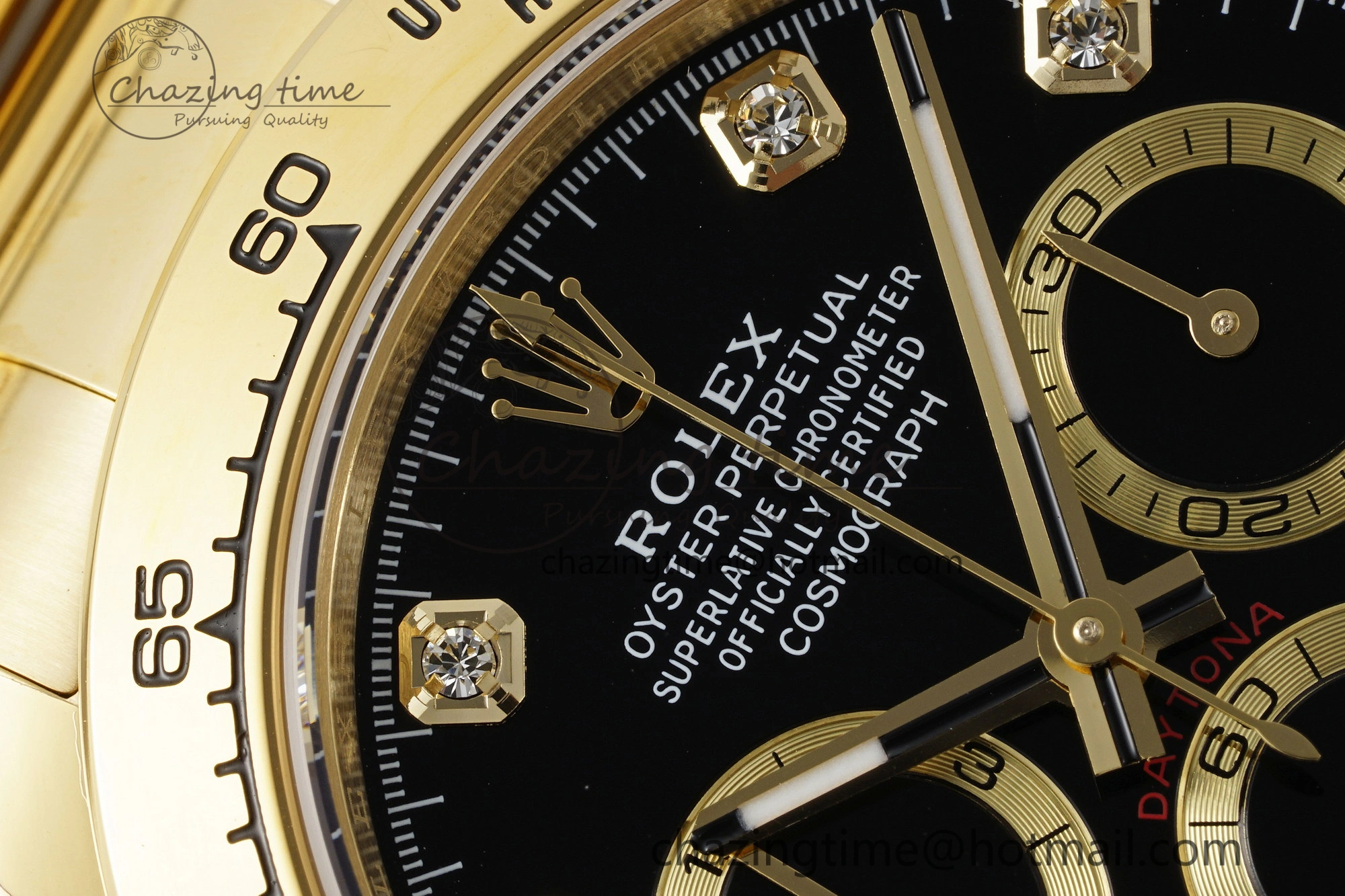 Daytona 116508 BTF 1:1 Best Edition Black Diamonds Dial on YG Bracelet SA4130