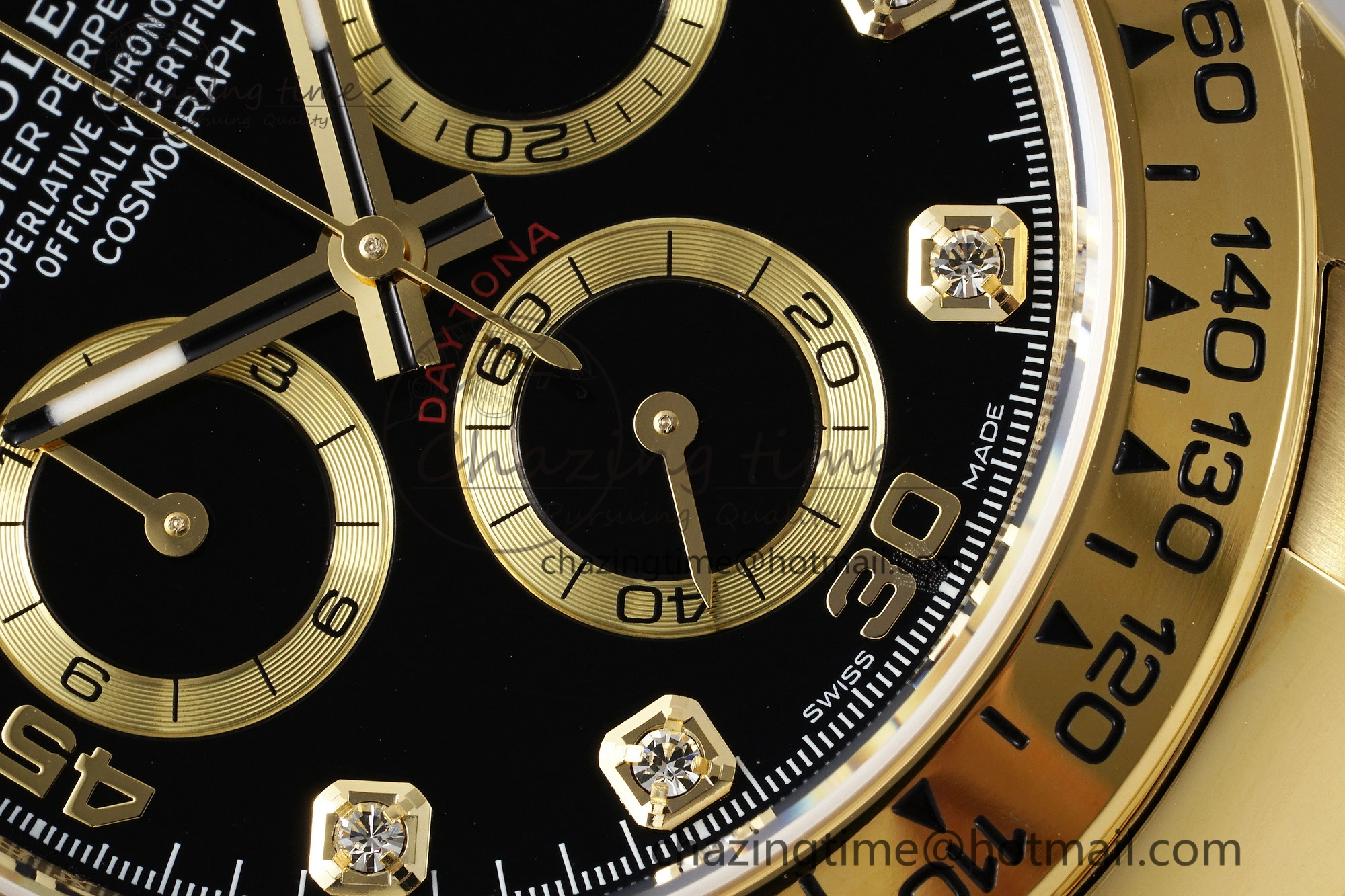 Daytona 116508 BTF 1:1 Best Edition Black Diamonds Dial on YG Bracelet SA4130