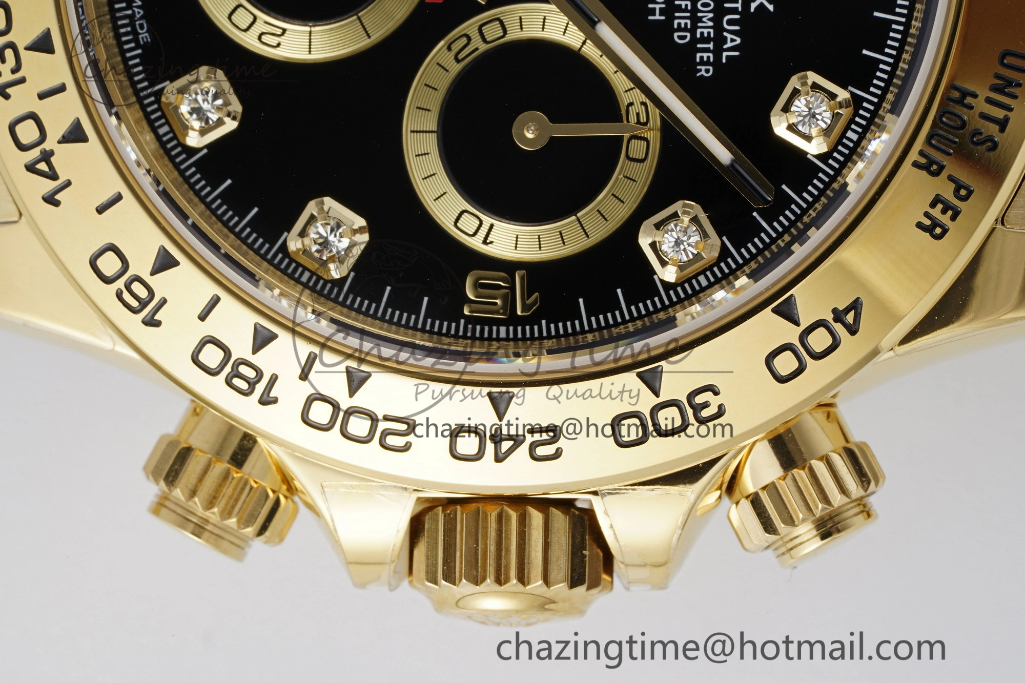 Daytona 116508 BTF 1:1 Best Edition Black Diamonds Dial on YG Bracelet SA4130