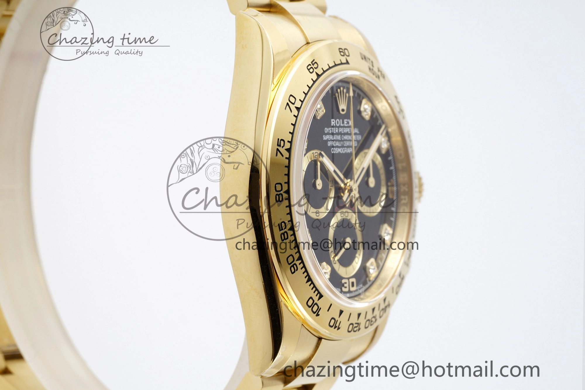 Daytona 116508 BTF 1:1 Best Edition Black Diamonds Dial on YG Bracelet SA4130