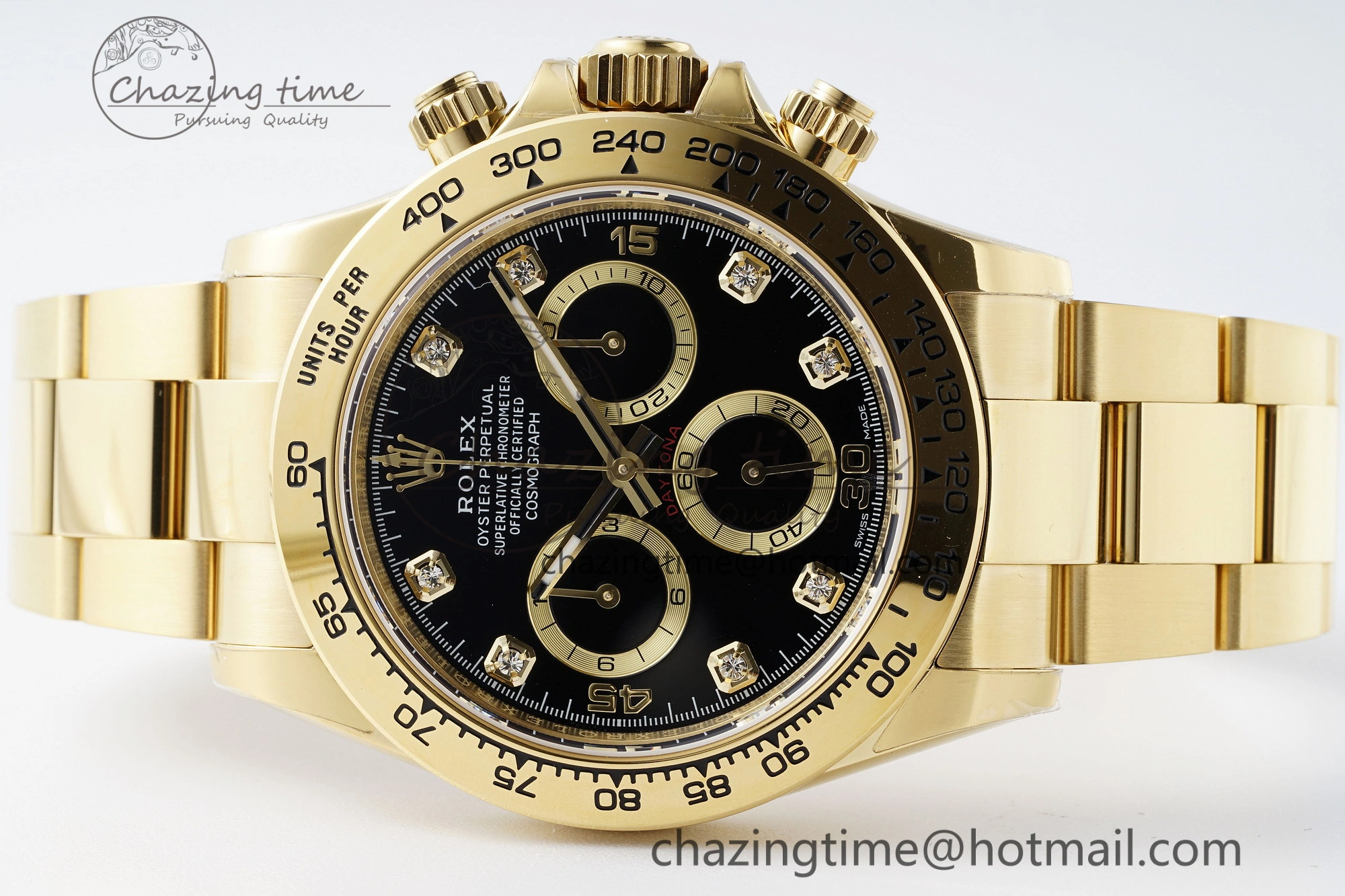 Daytona 116508 BTF 1:1 Best Edition Black Diamonds Dial on YG Bracelet SA4130