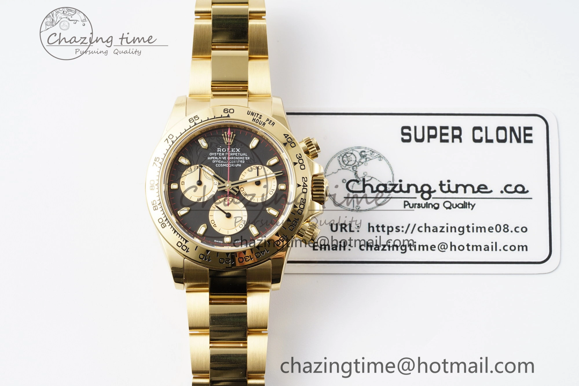 Daytona 116508 BTF 1:1 Best Edition Black YG Dial on YG Bracelet SA4130