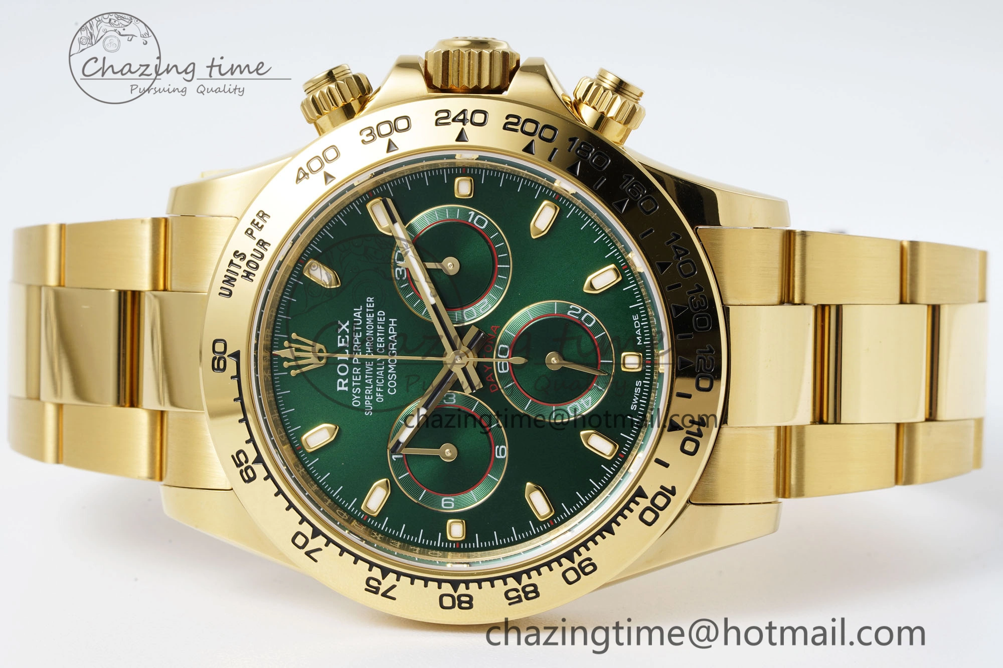 Daytona 116508 BTF 1:1 Best Edition Green Dial on YG Bracelet SA4130