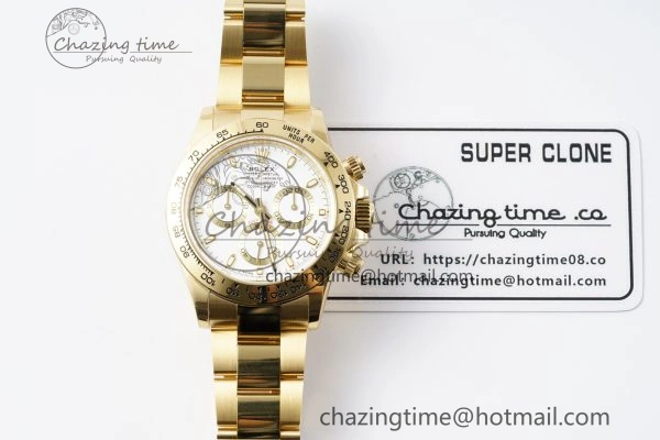 Daytona 116508 BTF 1:1 Best Edition White Dial on YG Bracelet SA4130