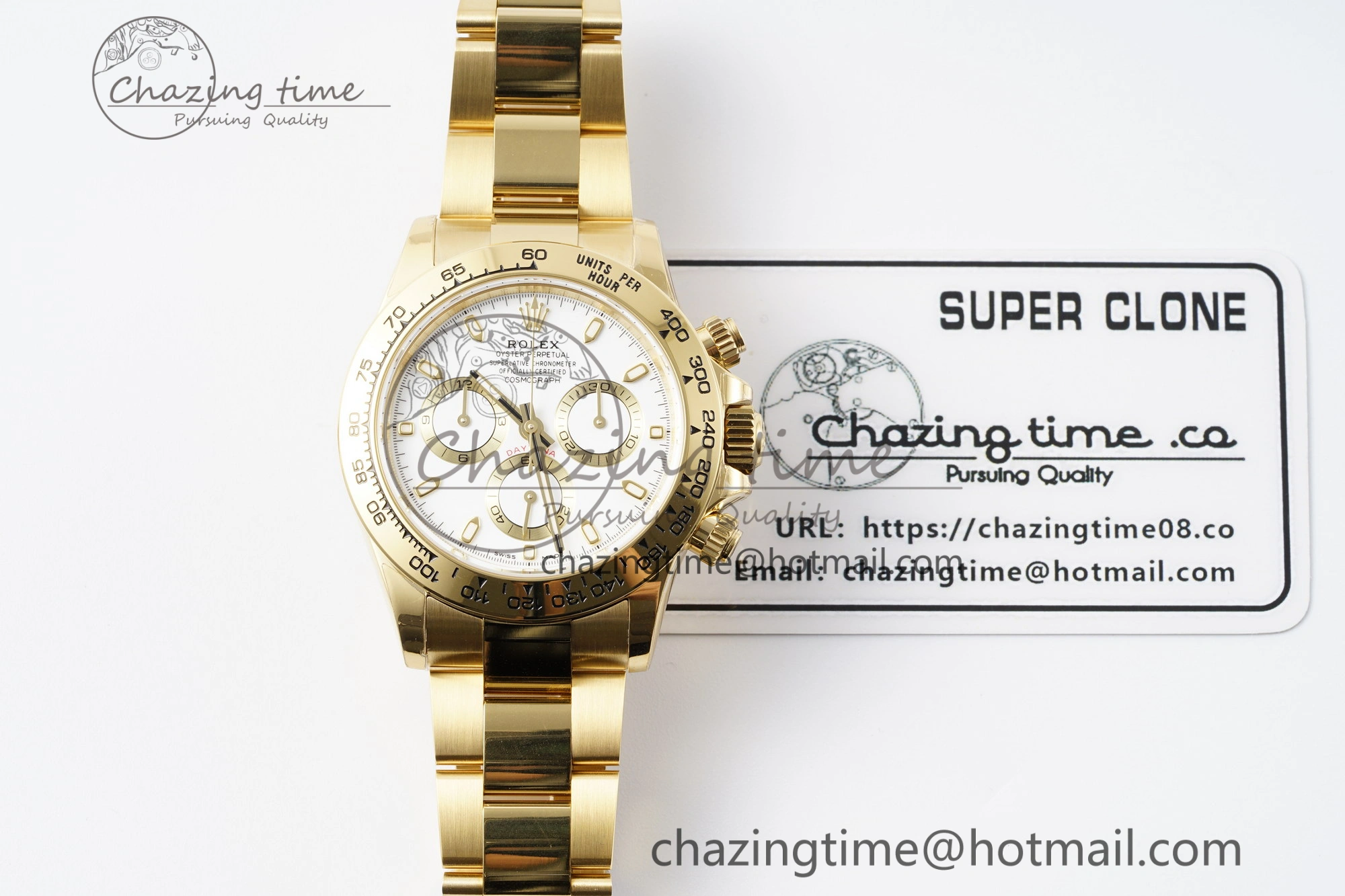 Daytona 116508 BTF 1:1 Best Edition White Dial on YG Bracelet SA4130
