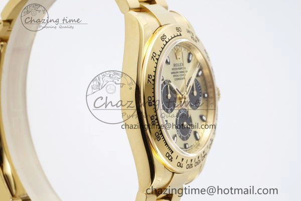 Daytona 116508 BTF 1:1 Best Edition YG Black Dial on YG Bracelet SA4130