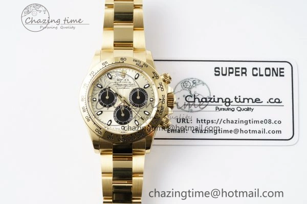 Daytona 116508 BTF 1:1 Best Edition YG Black Dial on YG Bracelet SA4130