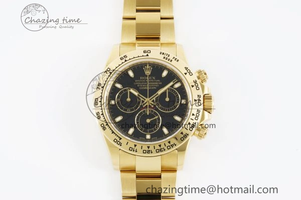 Daytona 116508 Clean 1:1 Best Edition Black Dial on YG Bracelet SA4130 V2