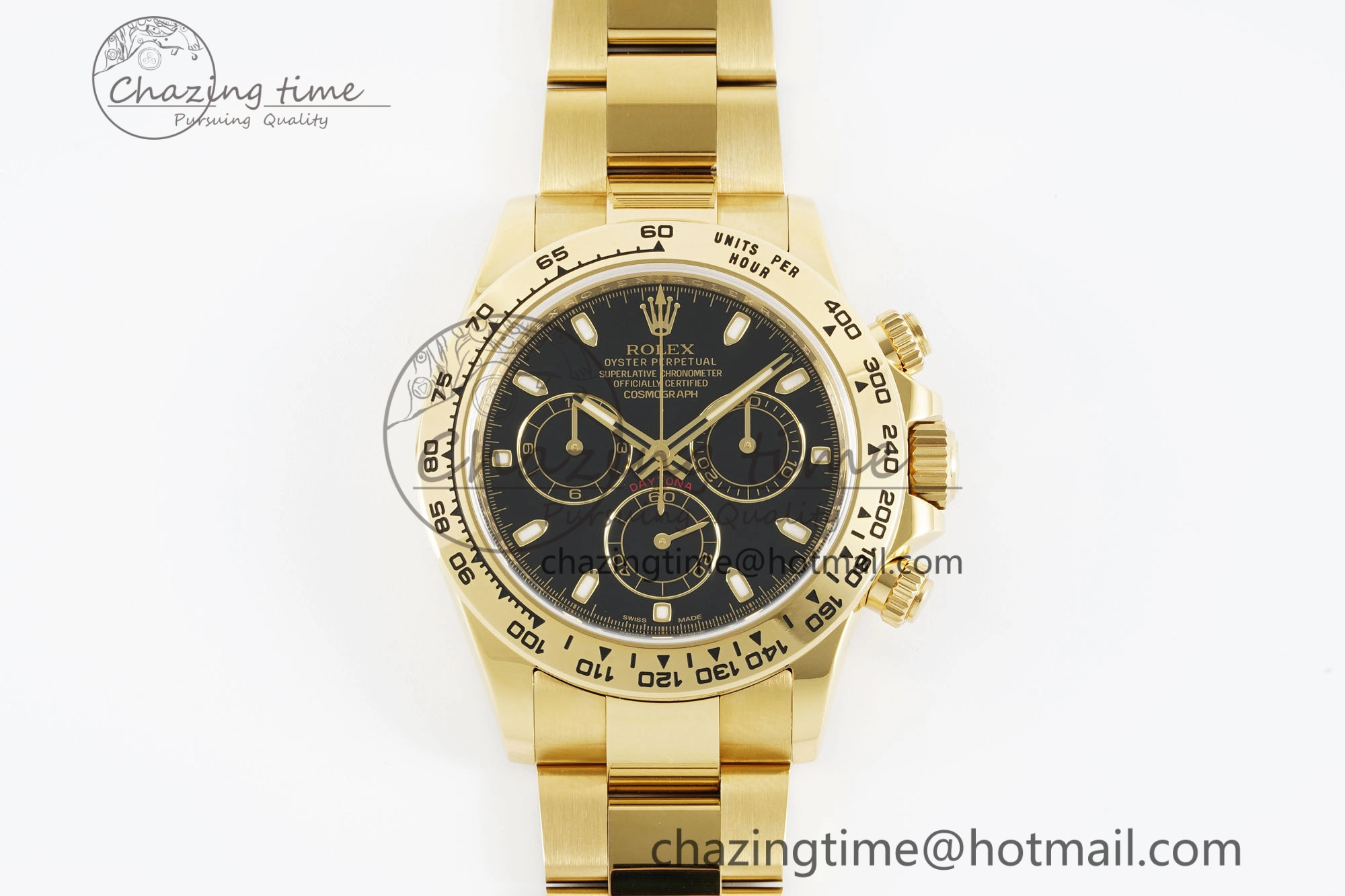 Daytona 116508 Clean 1:1 Best Edition Black Dial on YG Bracelet SA4130 V2