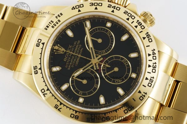 Daytona 116508 Clean 1:1 Best Edition Black Dial on YG Bracelet SA4130 V2