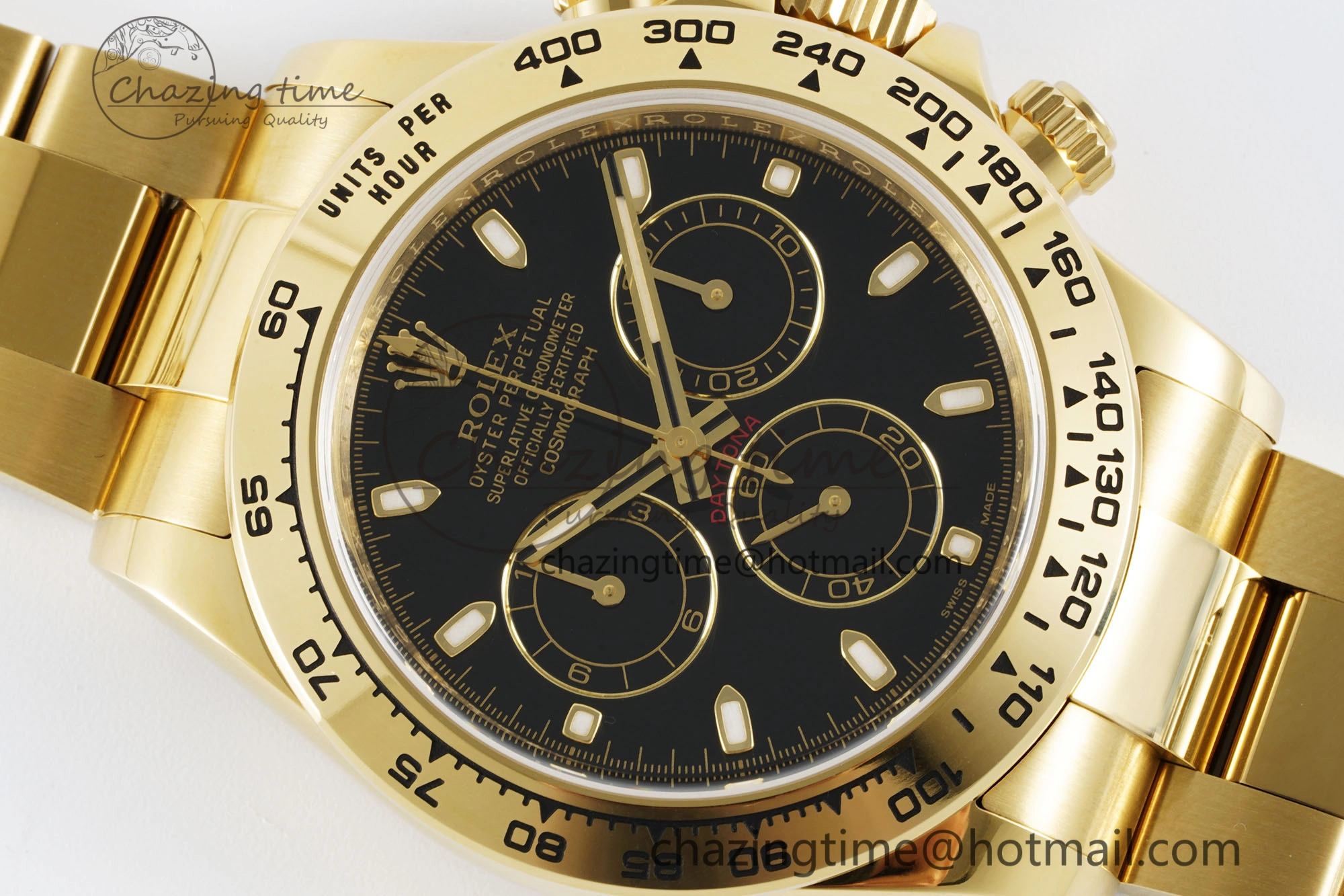 Daytona 116508 Clean 1:1 Best Edition Black Dial on YG Bracelet SA4130 V2