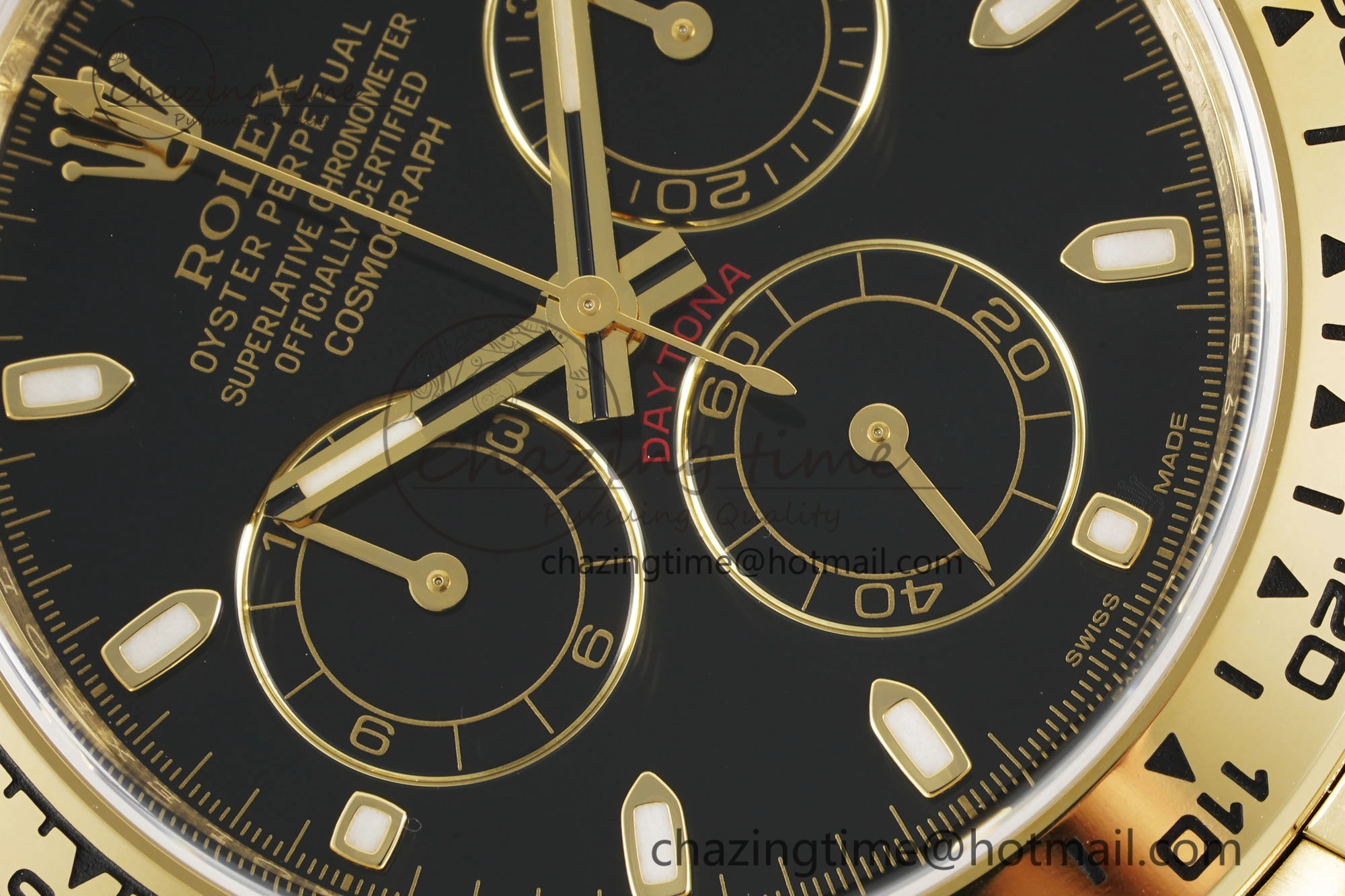 Daytona 116508 Clean 1:1 Best Edition Black Dial on YG Bracelet SA4130 V2