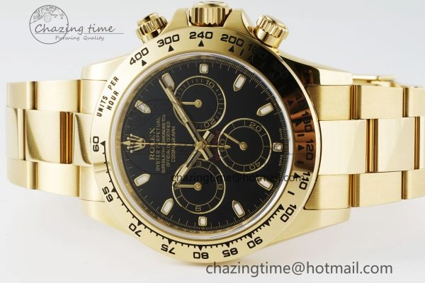 Daytona 116508 Clean 1:1 Best Edition Black Dial on YG Bracelet SA4130 V2