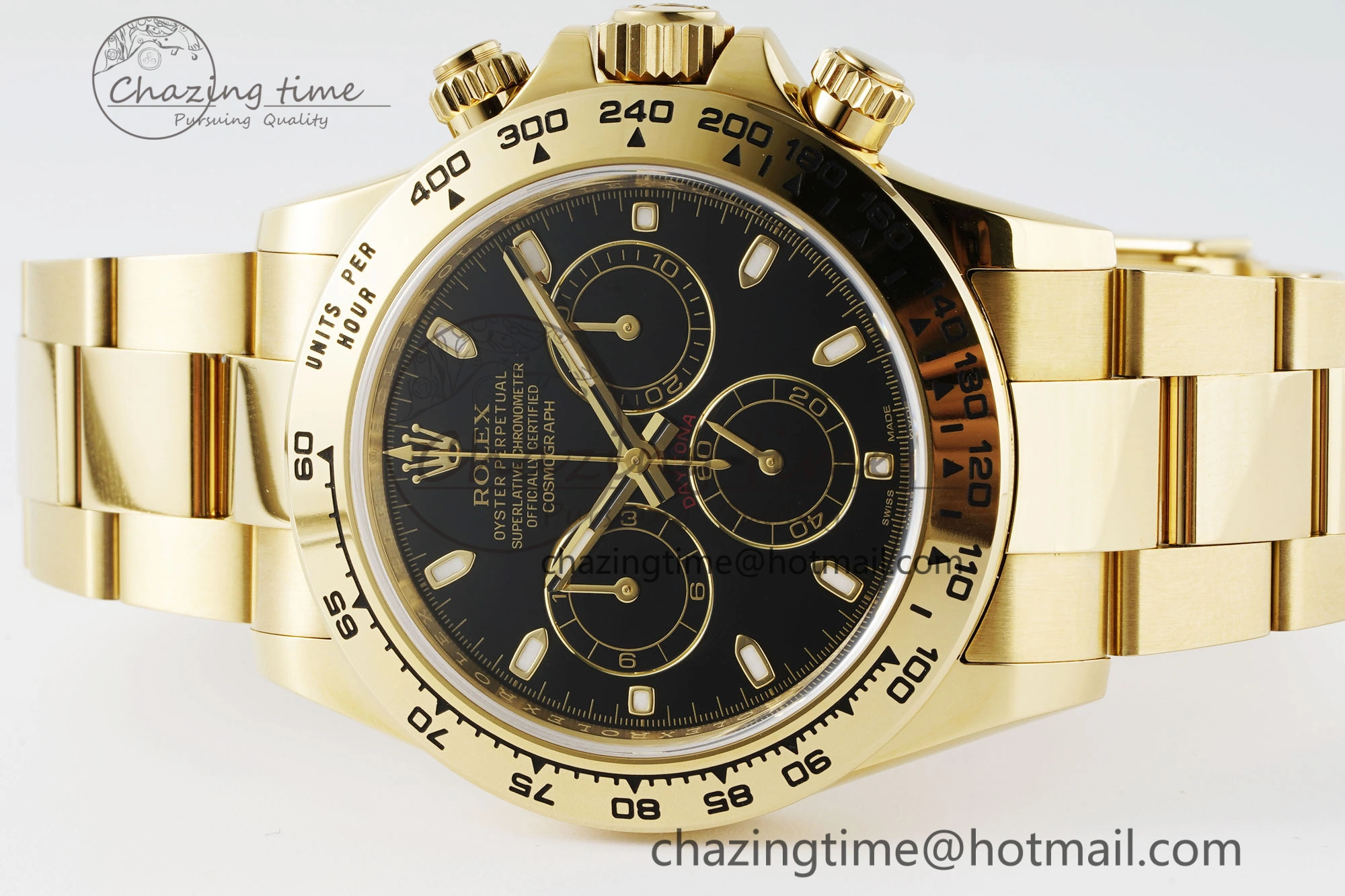 Daytona 116508 Clean 1:1 Best Edition Black Dial on YG Bracelet SA4130 V2