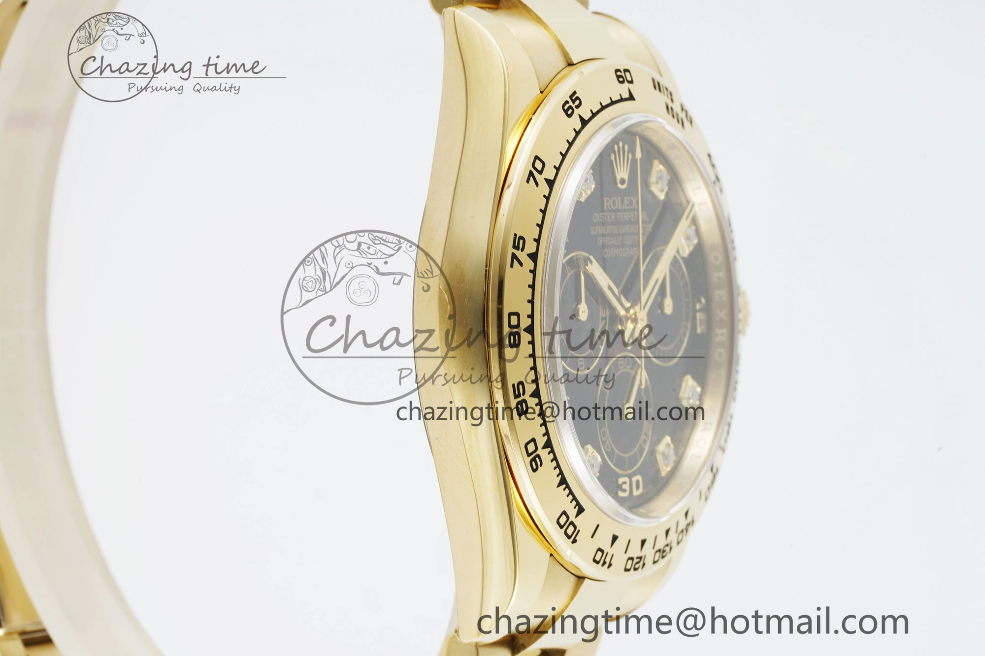 Daytona 116508 Clean 1:1 Best Edition Black Diamonds Dial on YG Bracelet SA4130 V2