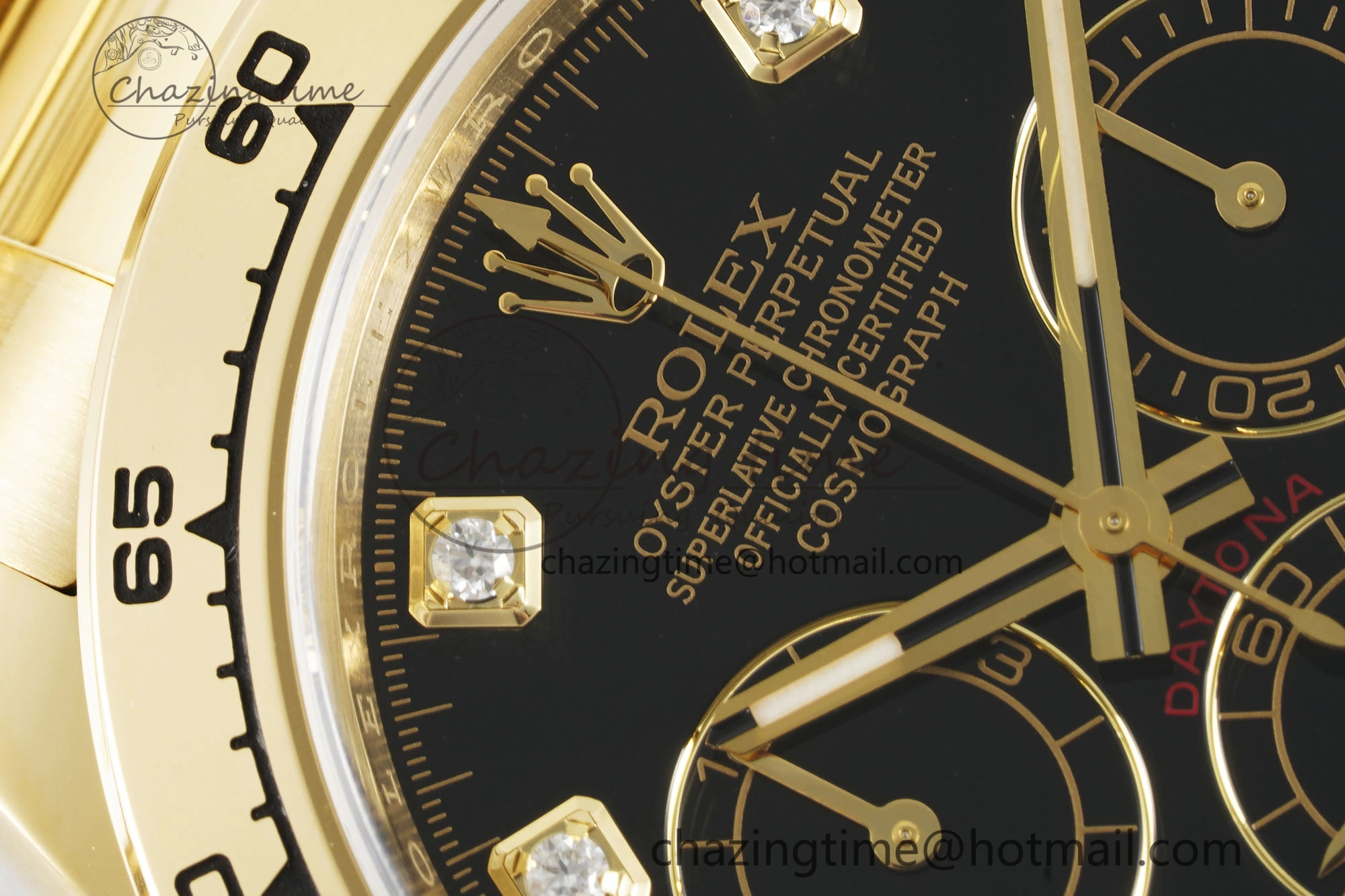 Daytona 116508 Clean 1:1 Best Edition Black Diamonds Dial on YG Bracelet SA4130 V2
