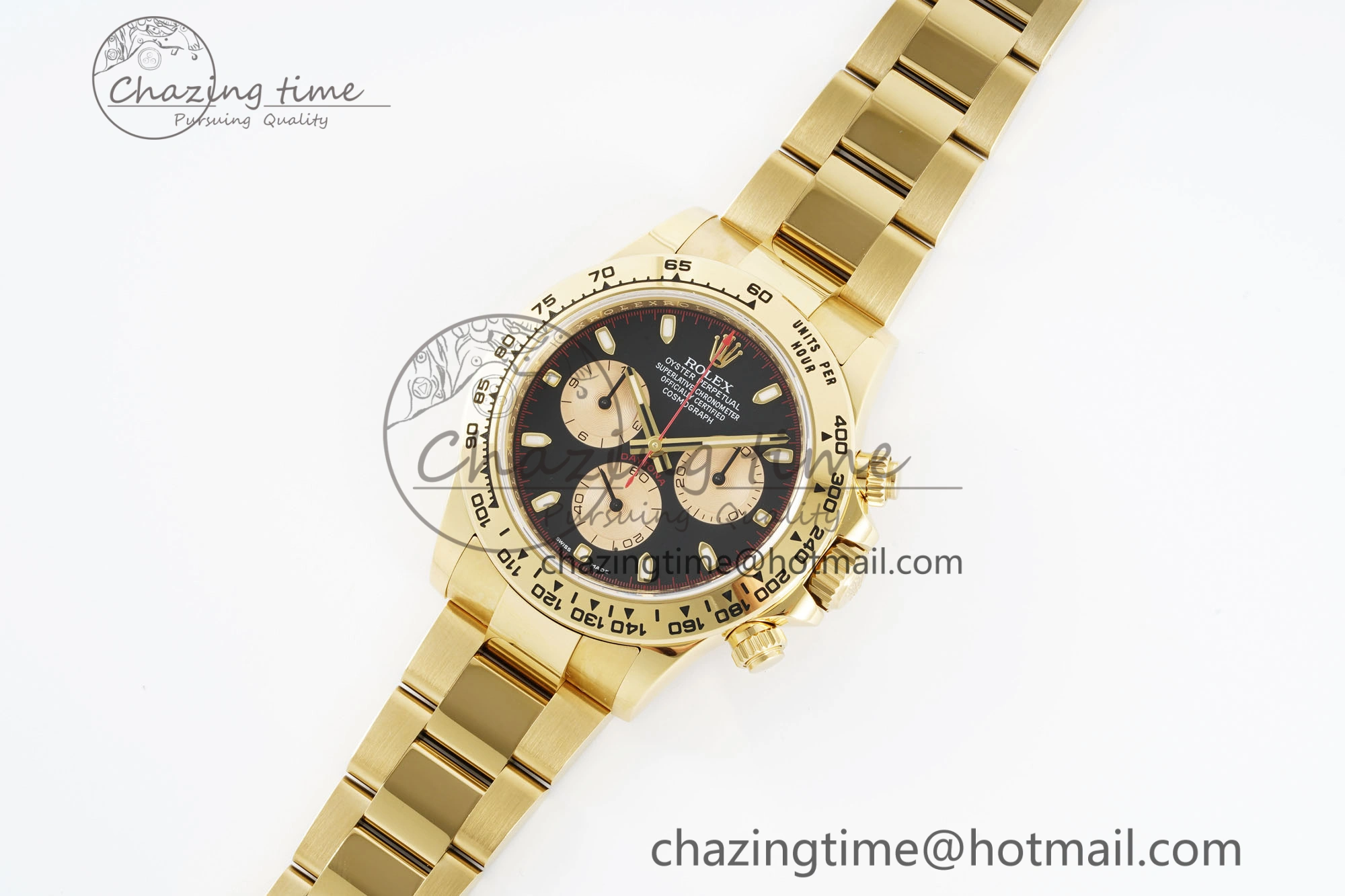 Daytona 116508 Clean 1:1 Best Edition Black YG Dial on YG Bracelet SA4130 V2