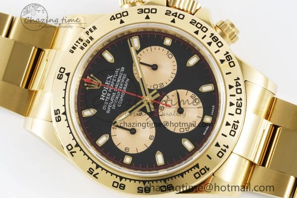 Daytona 116508 Clean 1:1 Best Edition Black YG Dial on YG Bracelet SA4130 V2