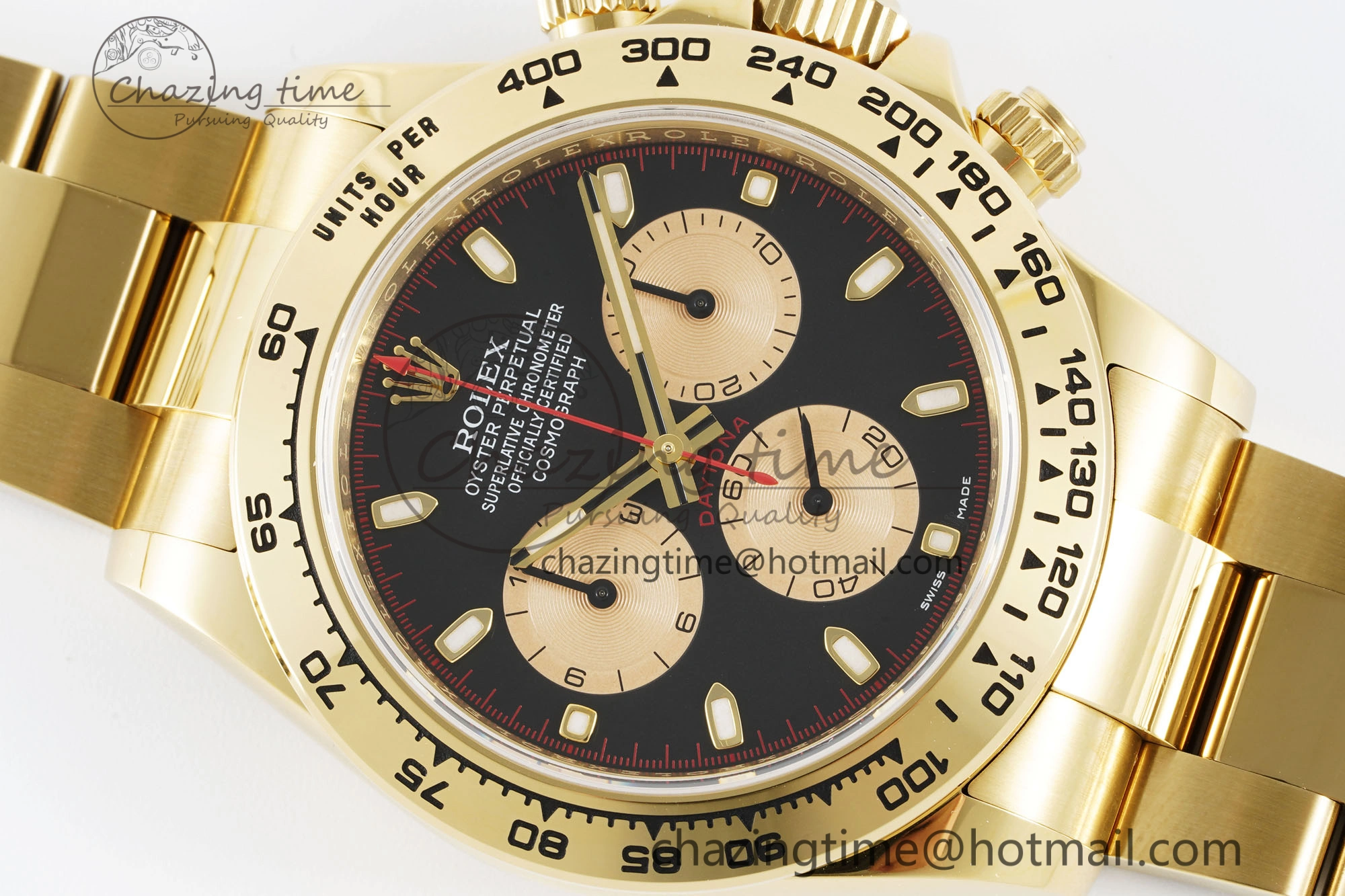 Daytona 116508 Clean 1:1 Best Edition Black YG Dial on YG Bracelet SA4130 V2