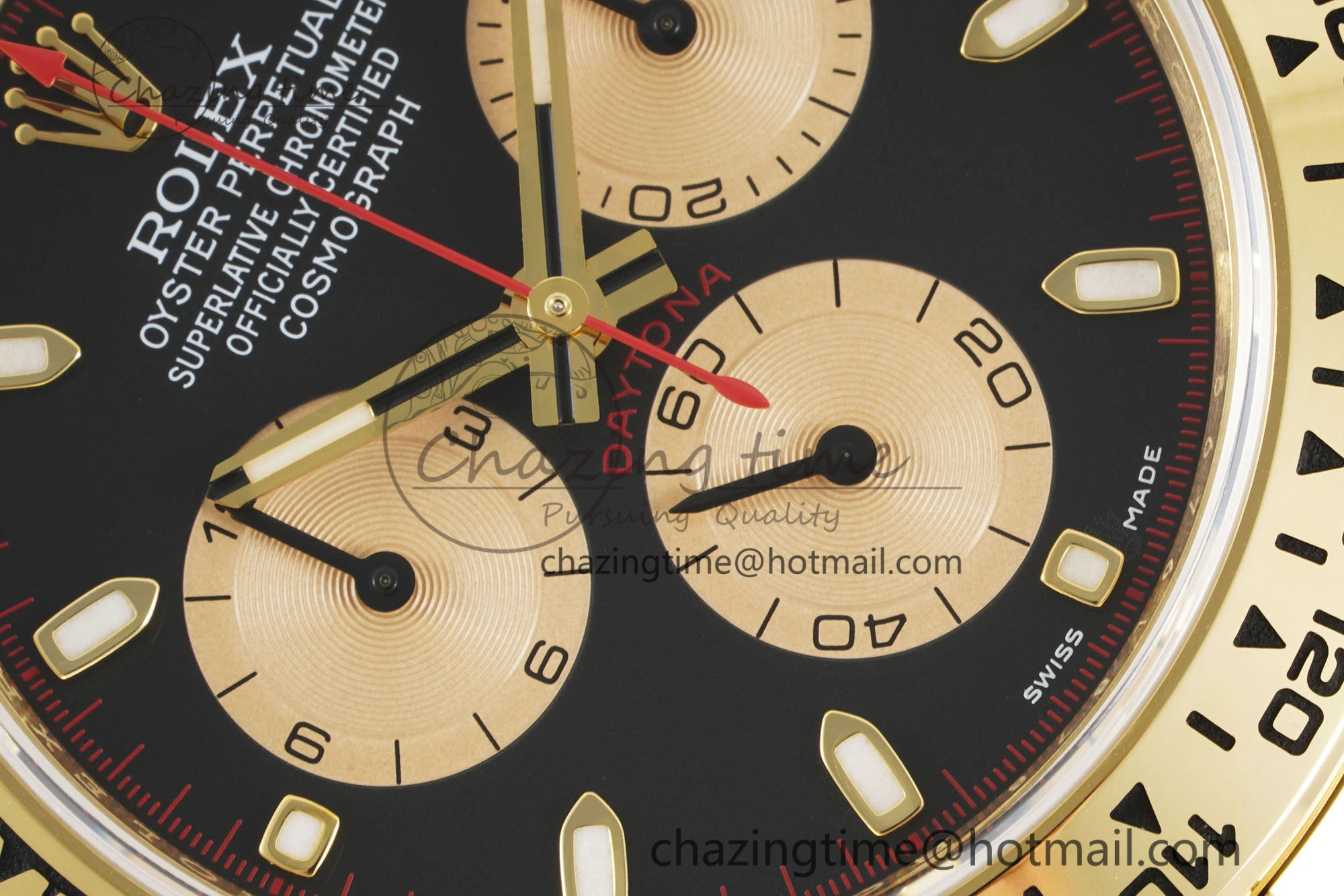 Daytona 116508 Clean 1:1 Best Edition Black YG Dial on YG Bracelet SA4130 V2
