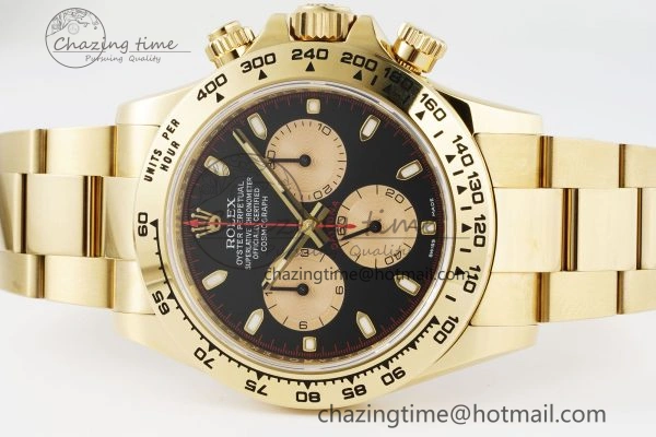 Daytona 116508 Clean 1:1 Best Edition Black YG Dial on YG Bracelet SA4130 V2