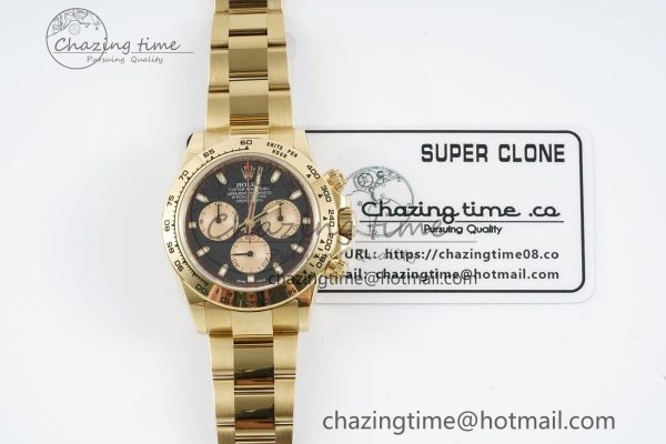Daytona 116508 Clean 1:1 Best Edition Black YG Dial on YG Bracelet SA4130 V2