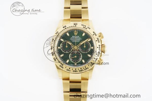 Daytona 116508 Clean 1:1 Best Edition Green Dial on YG Bracelet SA4130 V2