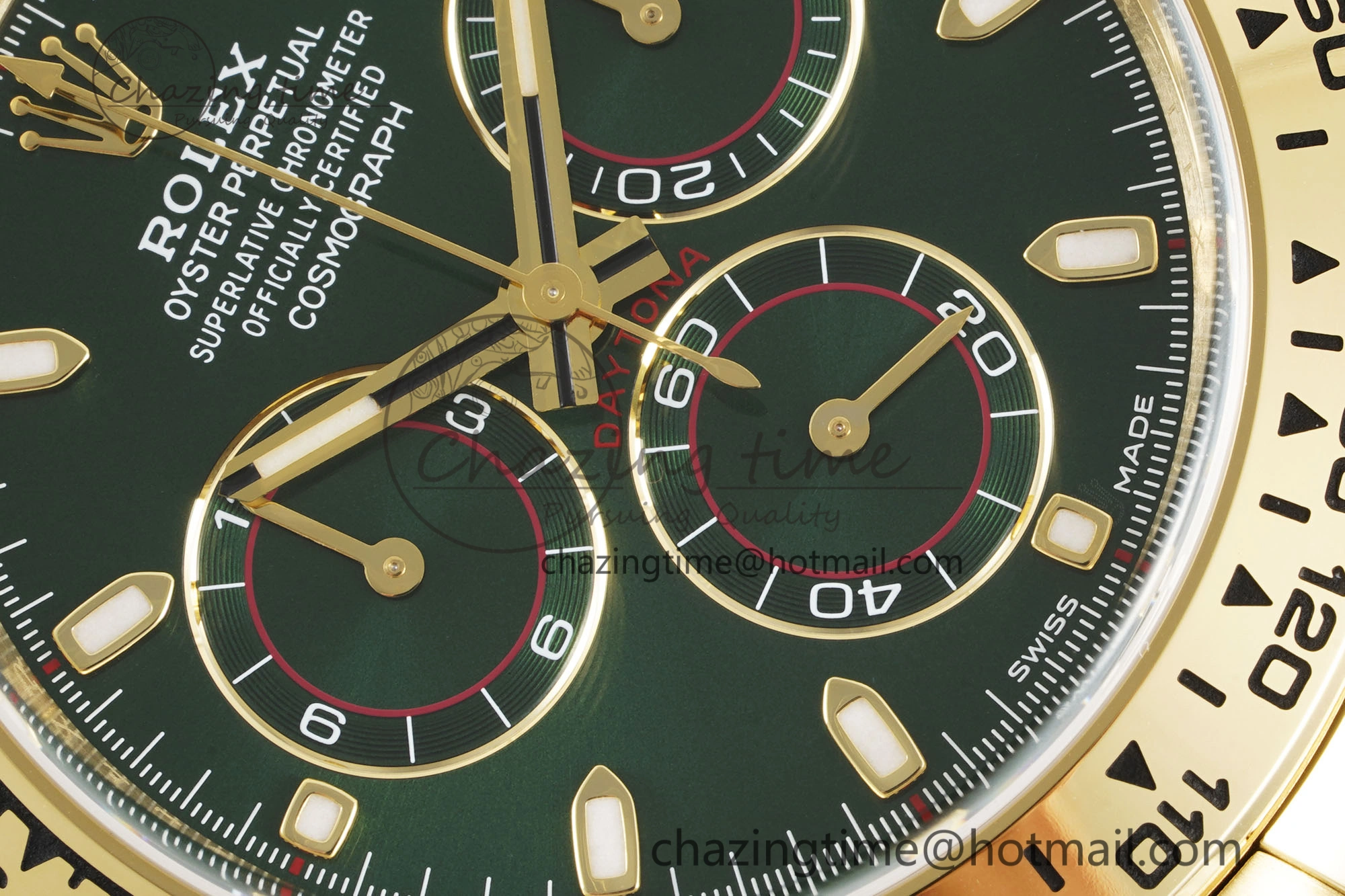 Daytona 116508 Clean 1:1 Best Edition Green Dial on YG Bracelet SA4130 V2