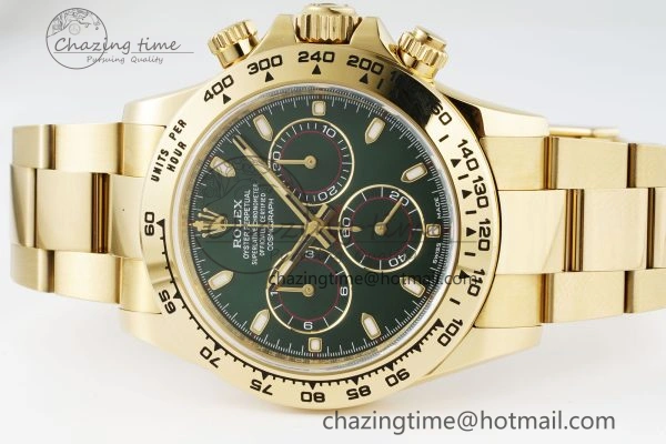 Daytona 116508 Clean 1:1 Best Edition Green Dial on YG Bracelet SA4130 V2