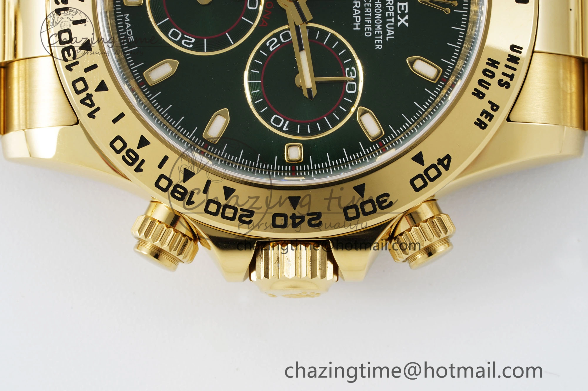 Daytona 116508 Clean 1:1 Best Edition Green Dial on YG Bracelet SA4130 V2