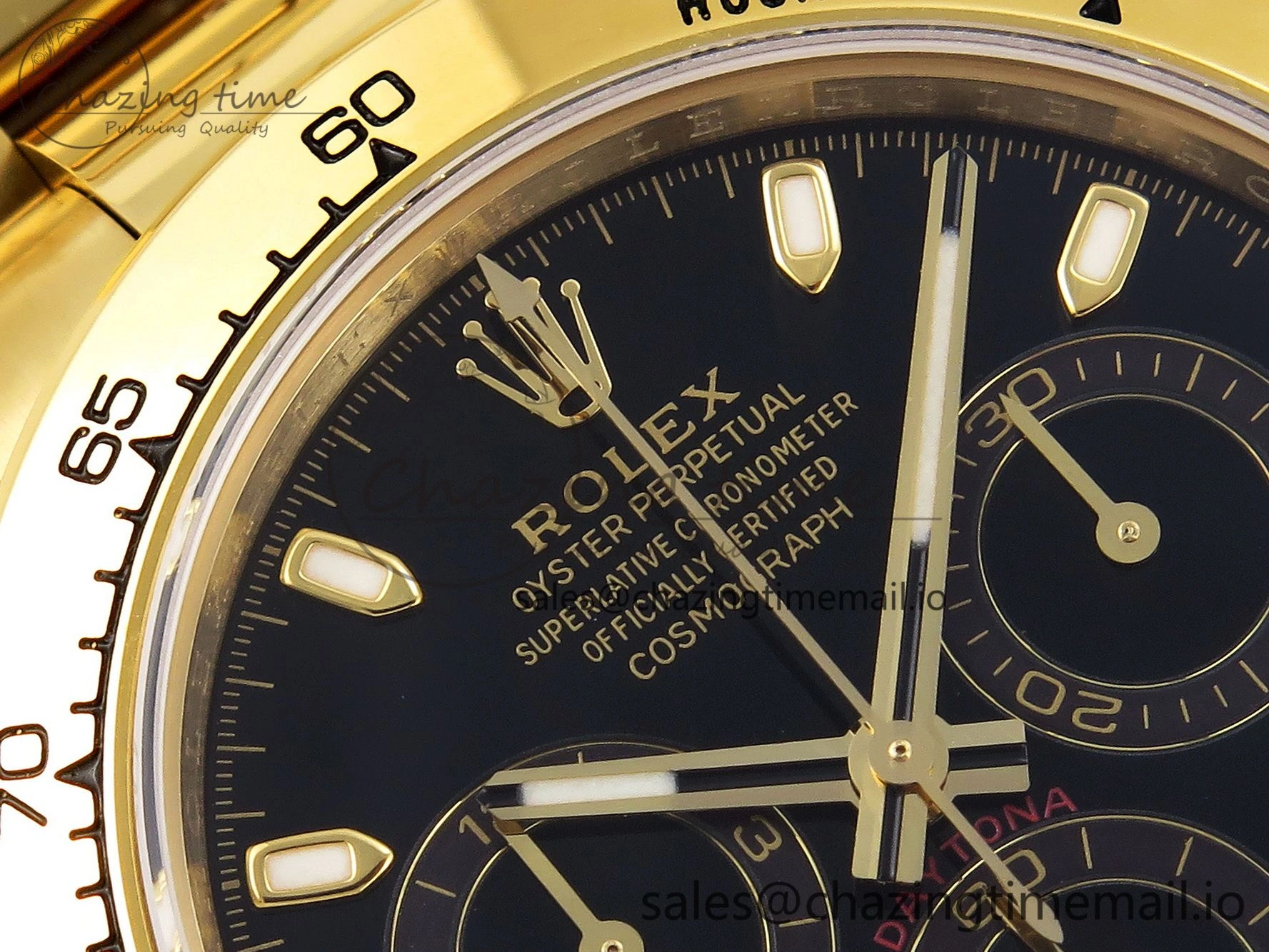 Daytona 116508 KING 1:1 Best Edition Black Dial on YG Bracelet SH4130