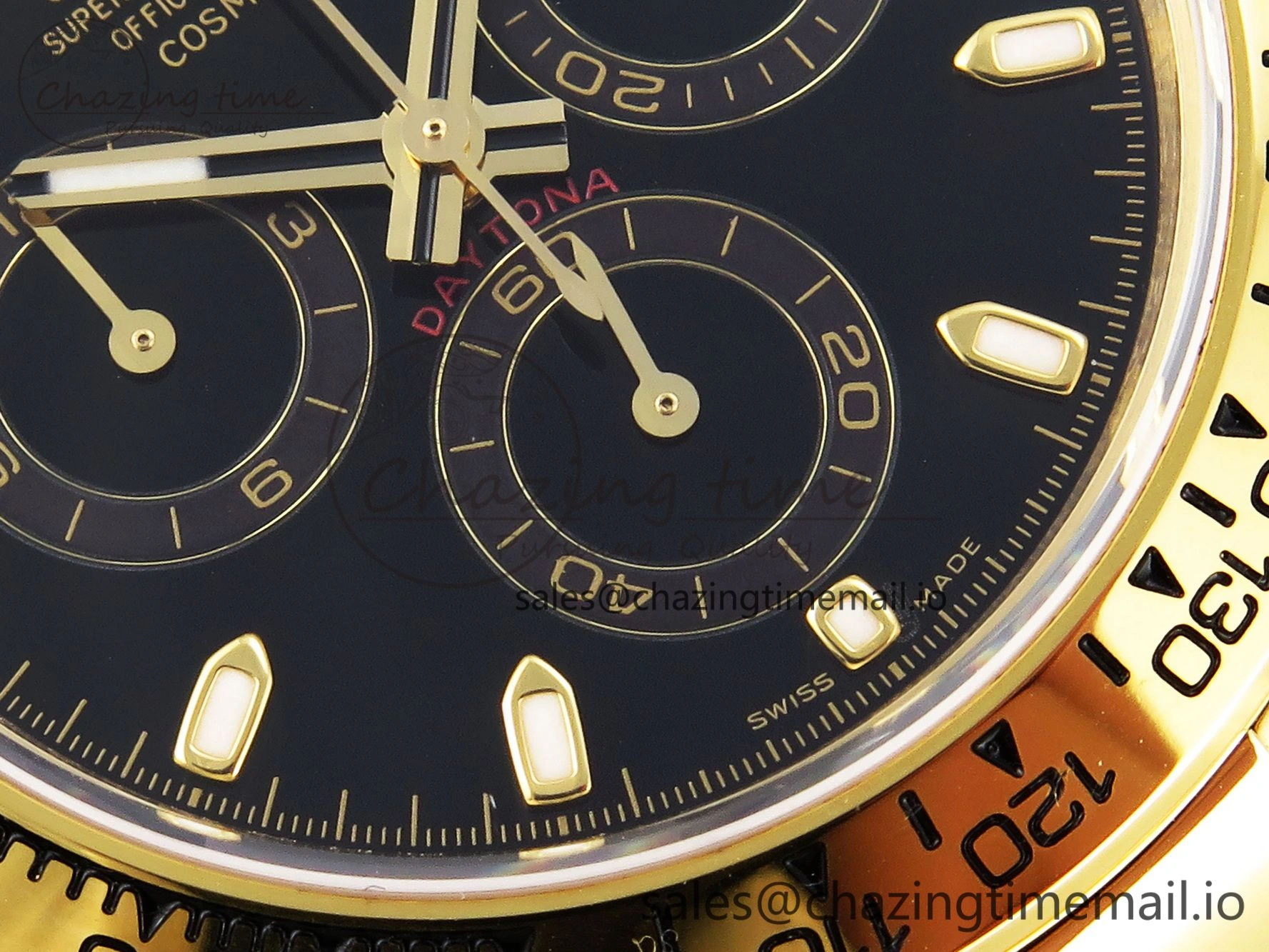 Daytona 116508 KING 1:1 Best Edition Black Dial on YG Bracelet SH4130