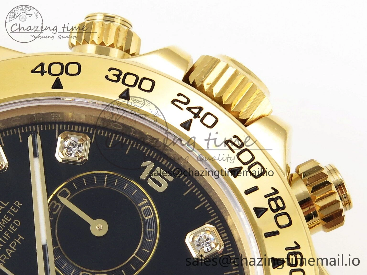 Daytona 116508 KING 1:1 Best Edition Black Diamonds Dial on YG Bracelet SH4130