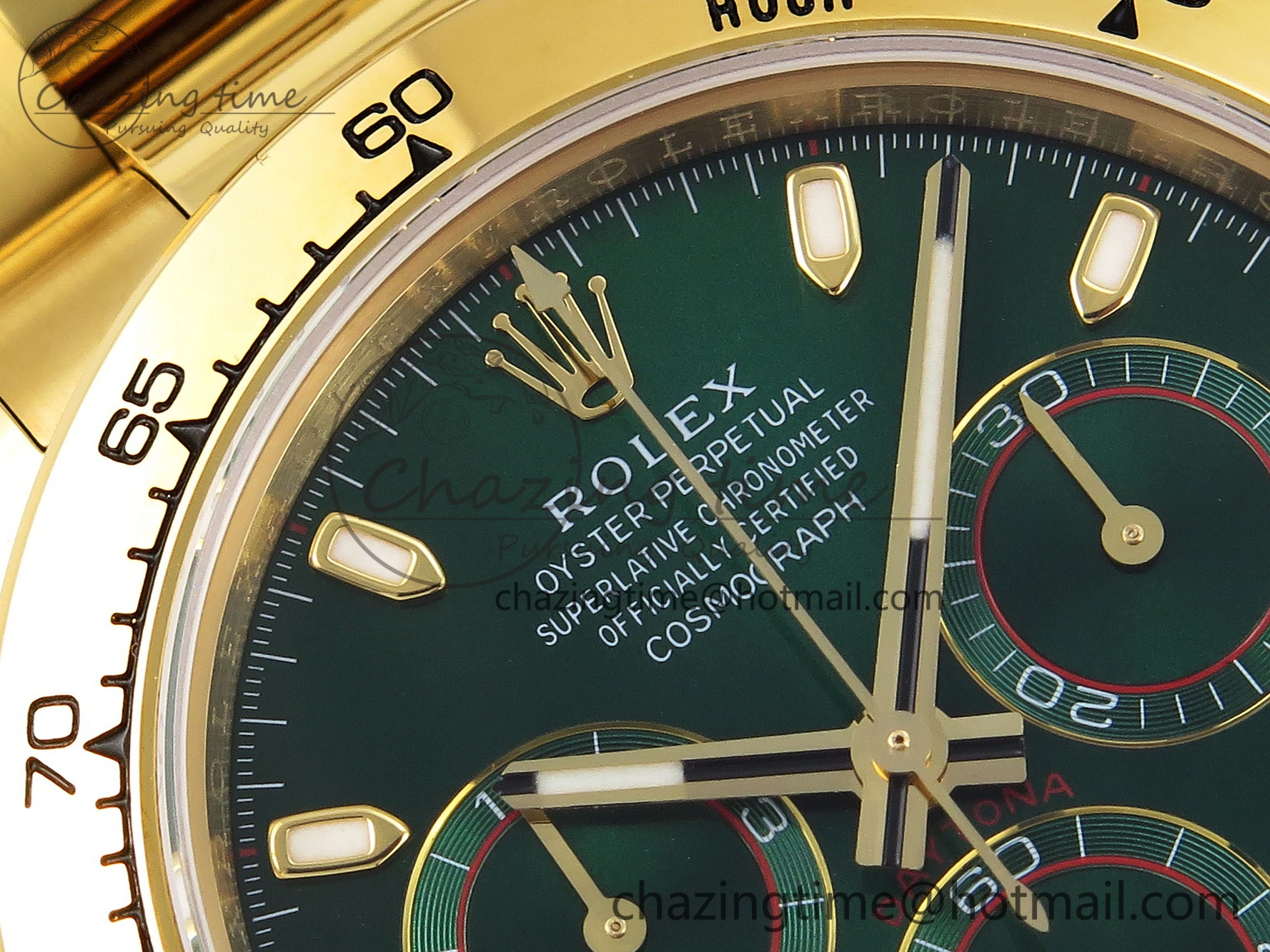 Daytona 116508 KING 1:1 Best Edition Green Dial on YG Bracelet SH4130