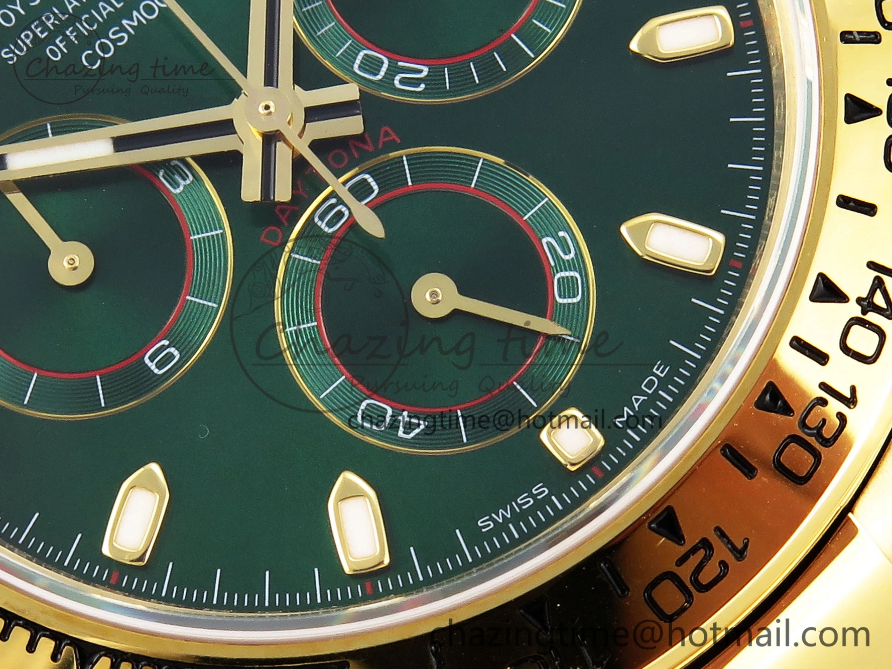 Daytona 116508 KING 1:1 Best Edition Green Dial on YG Bracelet SH4130