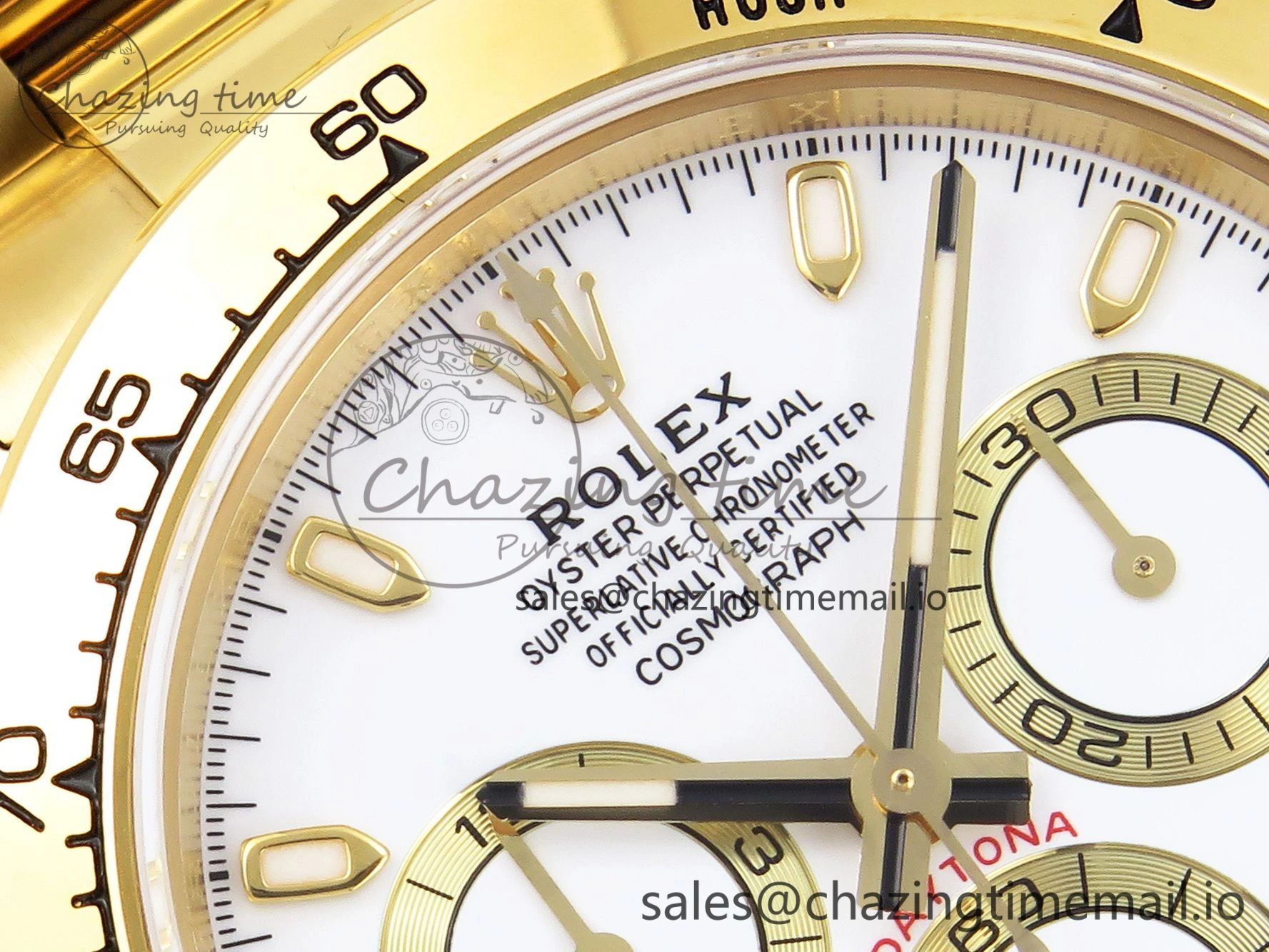 Daytona 116508 KING 1:1 Best Edition White Dial on YG Bracelet SH4130