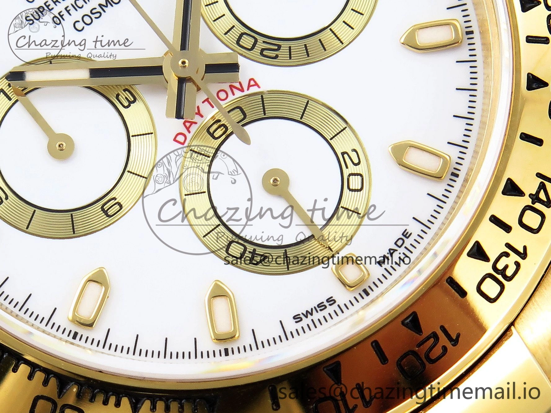 Daytona 116508 KING 1:1 Best Edition White Dial on YG Bracelet SH4130