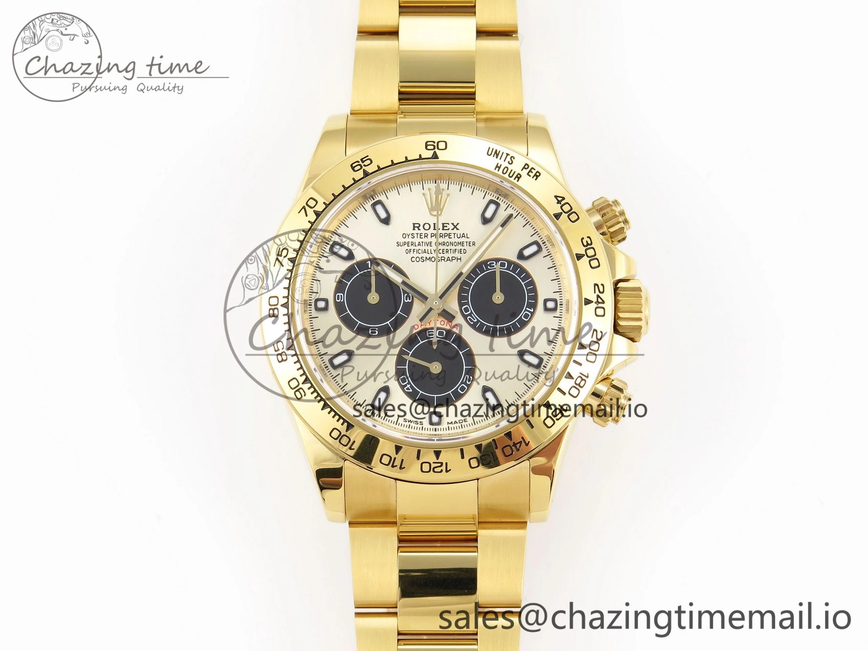 Daytona 116508 KING 1:1 Best Edition YG Black Dial on YG Bracelet SH4130
