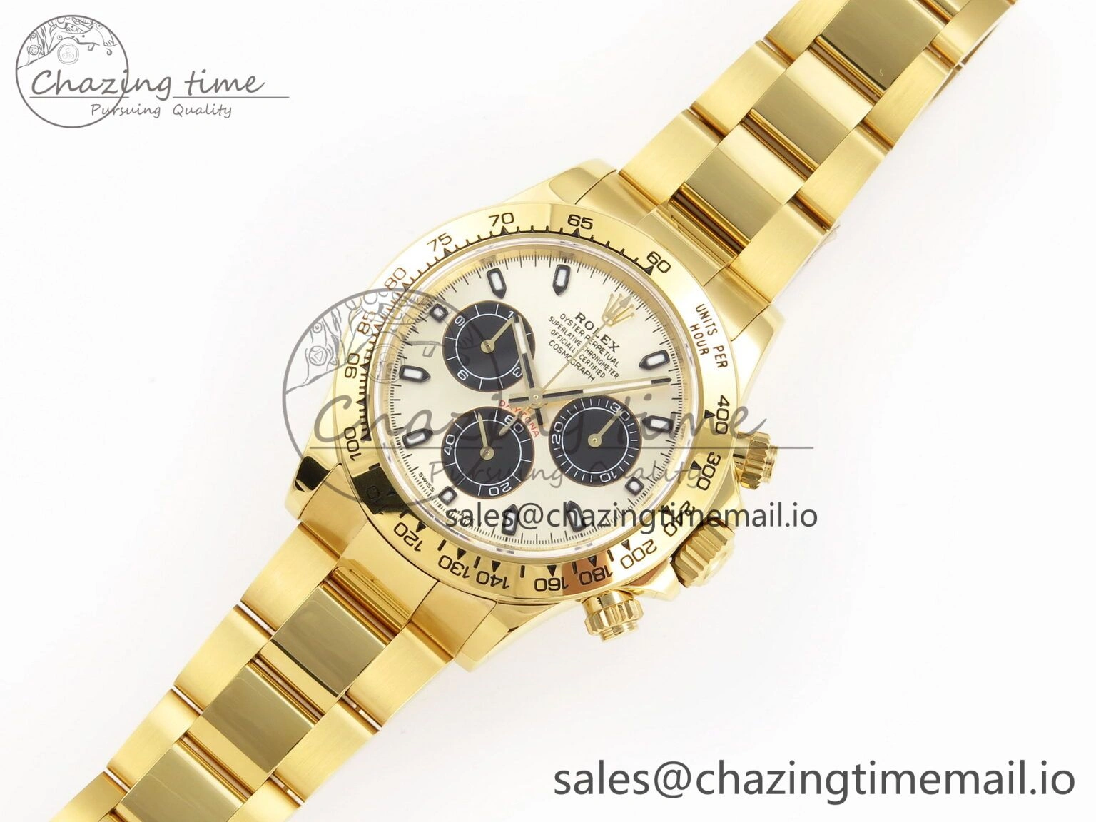 Daytona 116508 KING 1:1 Best Edition YG Black Dial on YG Bracelet SH4130