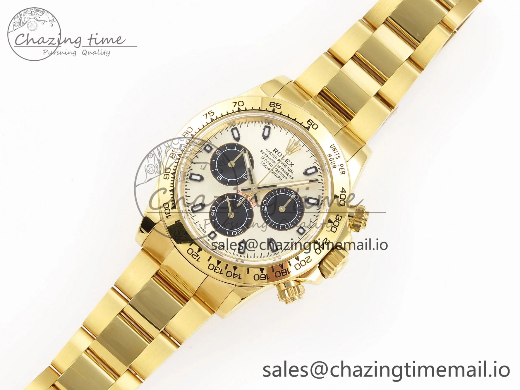 Daytona 116508 KING 1:1 Best Edition YG Black Dial on YG Bracelet SH4130