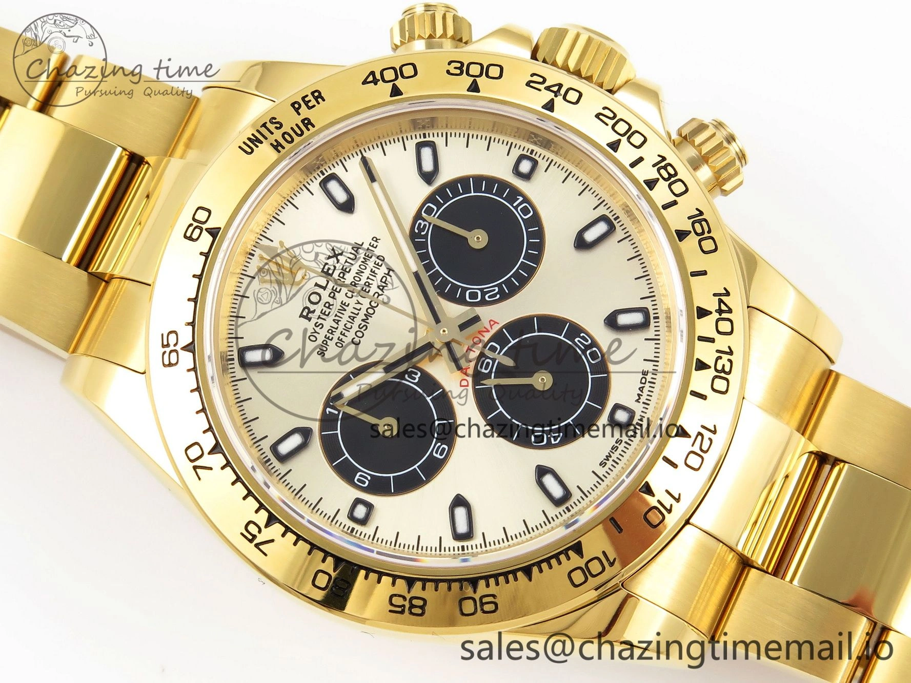 Daytona 116508 KING 1:1 Best Edition YG Black Dial on YG Bracelet SH4130