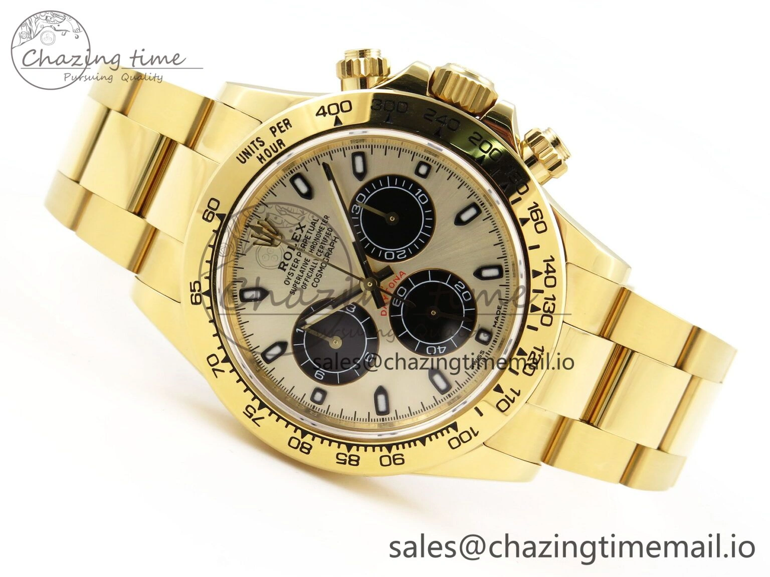 Daytona 116508 KING 1:1 Best Edition YG Black Dial on YG Bracelet SH4130