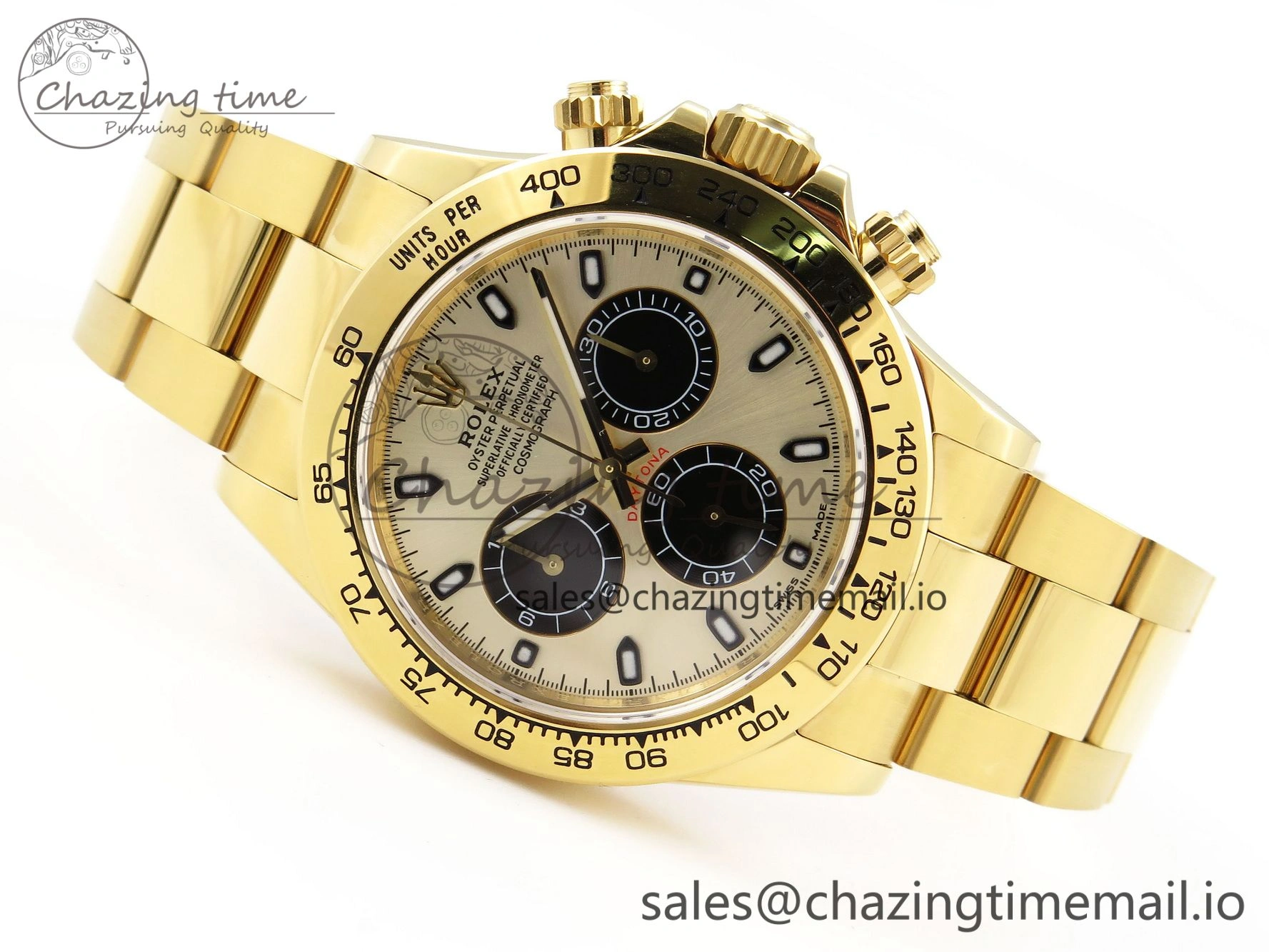 Daytona 116508 KING 1:1 Best Edition YG Black Dial on YG Bracelet SH4130