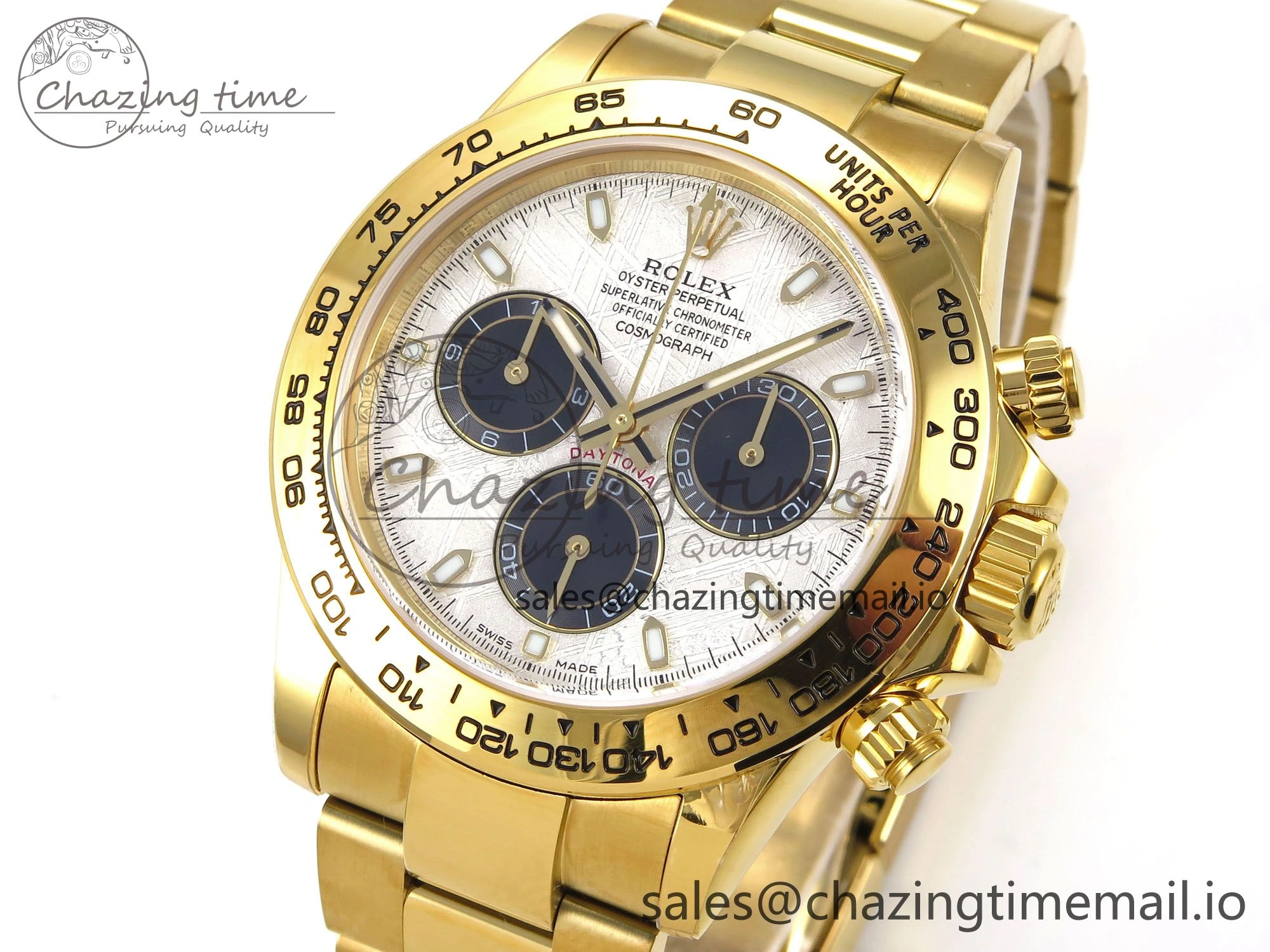 Daytona 116508 N6F 1:1 Best Edition Meteorite Dial on YG Bracelet SA4130