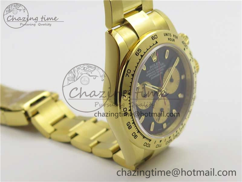 Daytona 116508 Paul Newman YG Noob 1:1 Best Edition 904L SS Case and Bracelet Black Gold Dial SA4130 V3