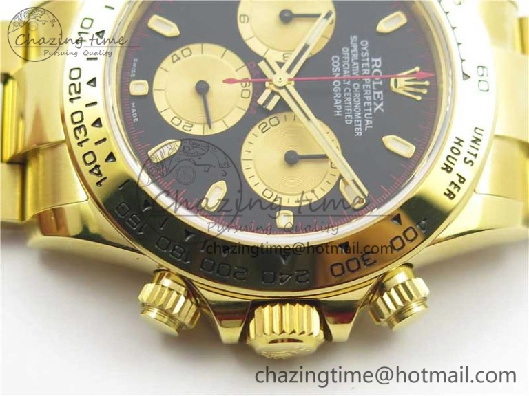 Daytona 116508 Paul Newman YG Noob 1:1 Best Edition 904L SS Case and Bracelet Black Gold Dial SA4130 V3