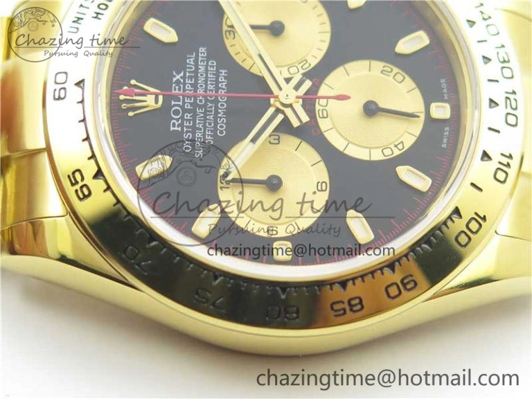 Daytona 116508 Paul Newman YG Noob 1:1 Best Edition 904L SS Case and Bracelet Black Gold Dial SA4130 V3