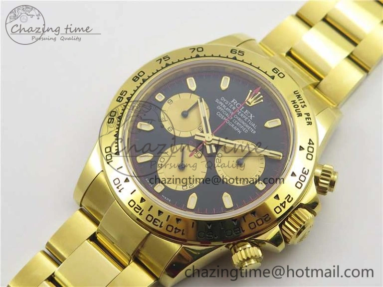 Daytona 116508 Paul Newman YG Noob 1:1 Best Edition 904L SS Case and Bracelet Black Gold Dial SA4130 V3