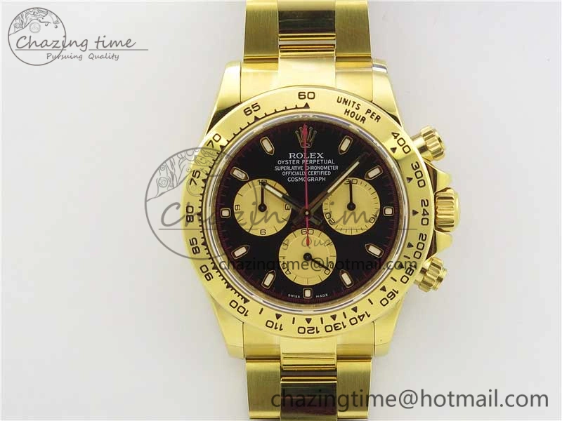Daytona 116508 Paul Newman YG Noob 1:1 Best Edition 904L SS Case and Bracelet Black Gold Dial SA4130 V3